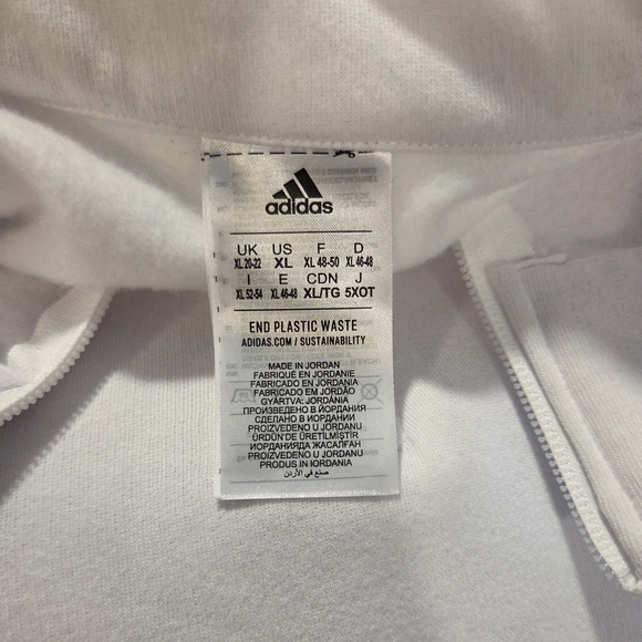Adidas White Quarter-Zip Sweatshirt - Picture 4 of 4